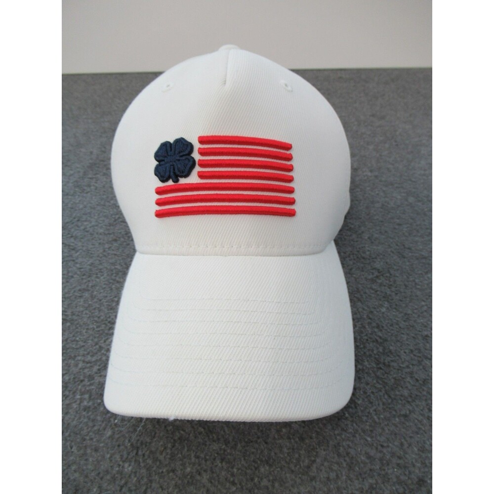 Black Clover USA Flag Clover Hat Cap USA Live Lucky White One Size Adult